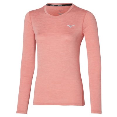 Camisa Mizuno Impulse Core Longsleeve Mujer - Coral Claro - Chile M692AKJEGS